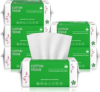 100 Biodegradable Soft Face Towels for Sensitive Skin