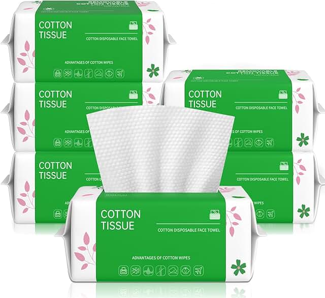 100 Biodegradable Soft Face Towels for Sensitive Skin