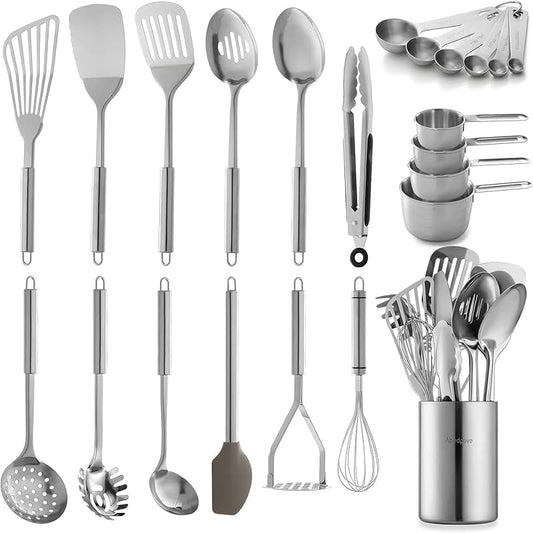 Stainless Steel Cooking Utensil Set for Kitchen