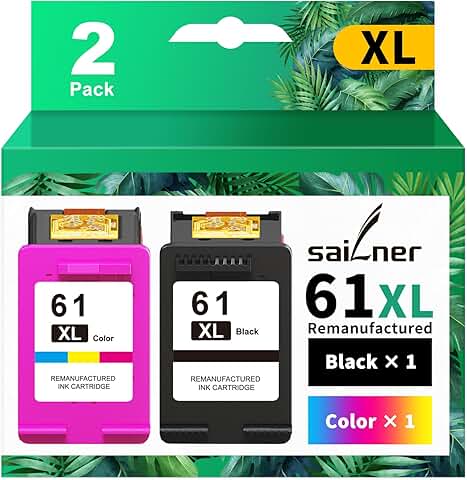 Black and color ink cartridge replacement, 2-pack