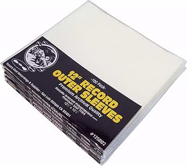 500 Clear 12" LP Record Sleeves, 2 Mil BOPP, Archival Quality