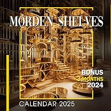 Modern 2025 Calendar with Shelves Style and Bonus Months