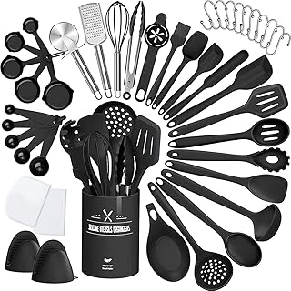 43-Piece Heat-Resistant Silicone Kitchen Utensils Set