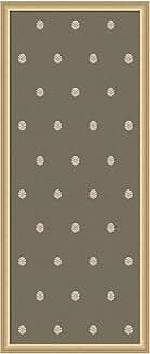 Green botanical fabric pinboard with gold frame