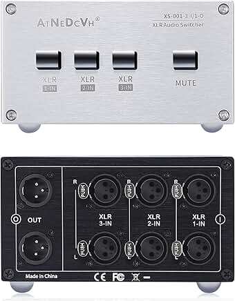 3-in-1 XLR Audio Switcher for Speakers and Amplifiers