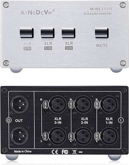 3-in-1 XLR Audio Switcher for Speakers and Amplifiers