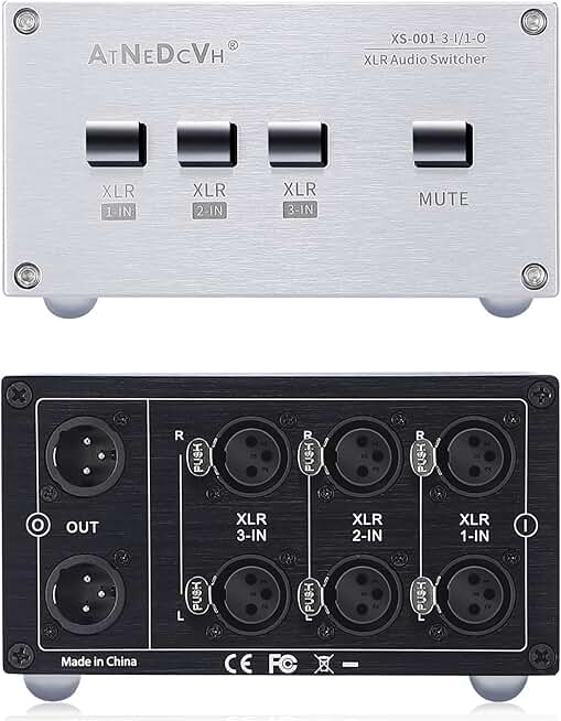 3-in-1 XLR Audio Switcher for Speakers and Amplifiers