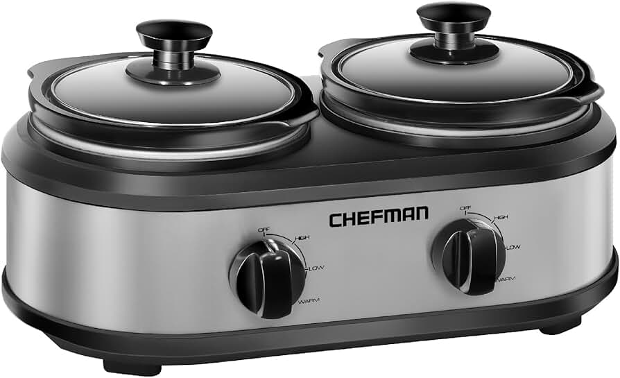 Double Slow Cooker and Buffet Server with Removable Crocks