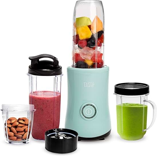 Compact 350W Personal Blender with Cups and Travel Lid