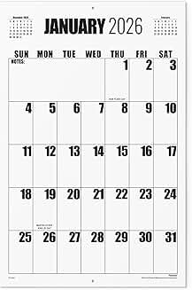 Large 2026-2027 Wall Calendar for Planning