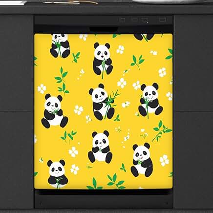 Bamboo Leaves Dishwasher Magnet Cover 26x23 Inch