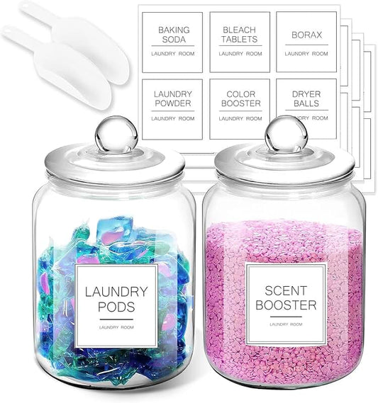 10oz Glass Storage Jars with Cork Lids, 12 Pack