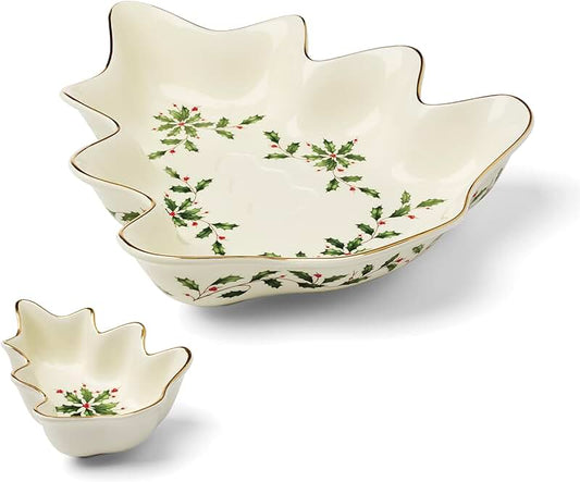 Set of 4 White Ceramic Serving Platters, 12 Inch Rectangular