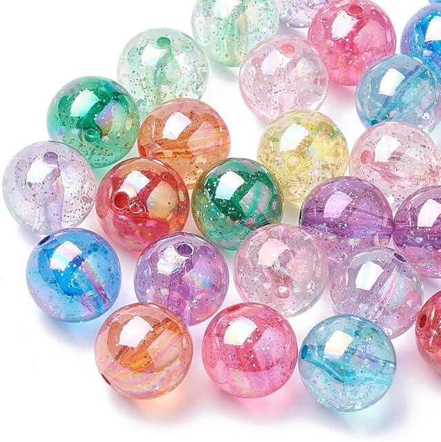 100pcs 20mm Colorful Bubblegum Beads for Jewelry Making