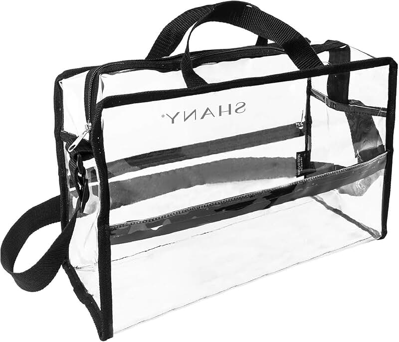 Large Clear PVC Travel Tote Bag with Adjustable Straps