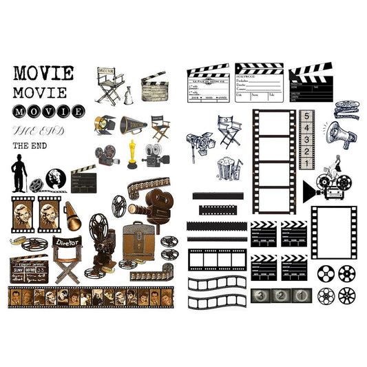 Vintage Seasonstorm Movie Film Stationery and Scrapbooking Supplies