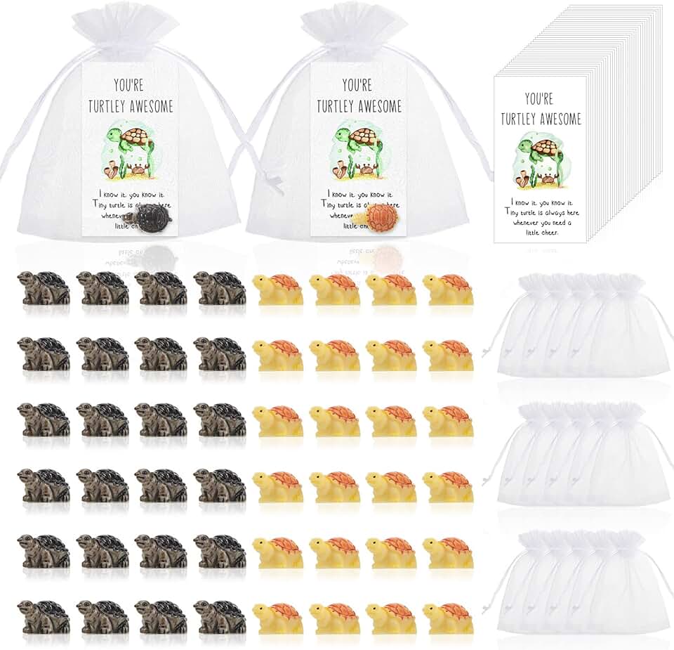 50 Mini Sea Turtle Appreciation Gift Sets with Cards