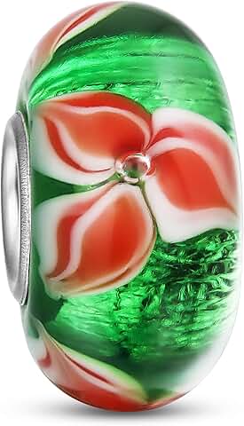 Colorful Murano Glass Holiday Charm for Women and Teens