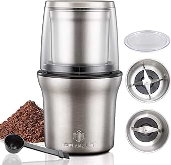 Stainless Steel Electric Spice and Coffee Grinder