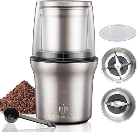 Stainless Steel Electric Spice and Coffee Grinder