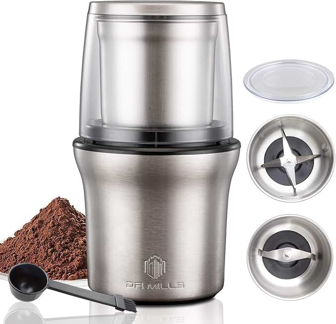 Stainless Steel Electric Spice and Coffee Grinder