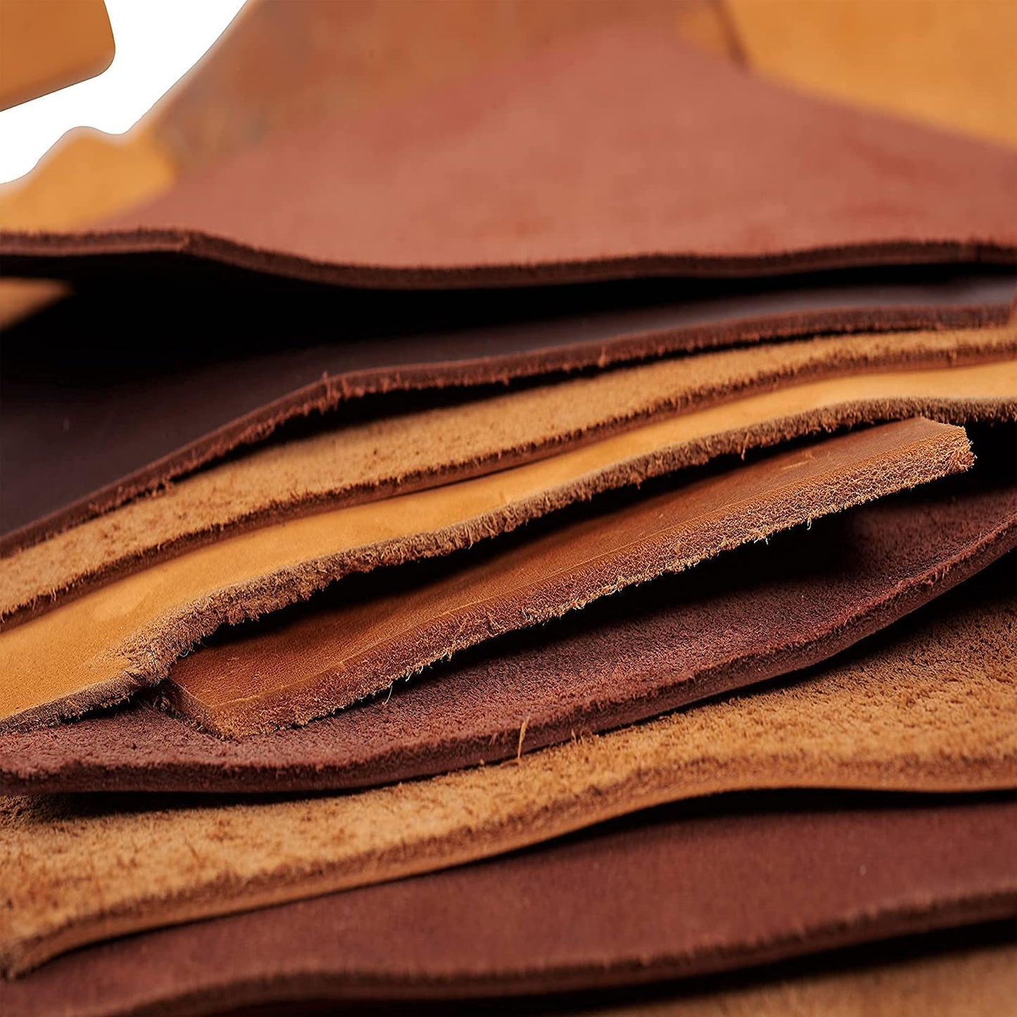 1 lb Full Grain Cowhide Leather Remnants Bag