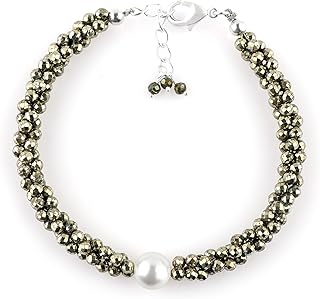 Natural Gemstone Twisted Beaded Bracelet for Women