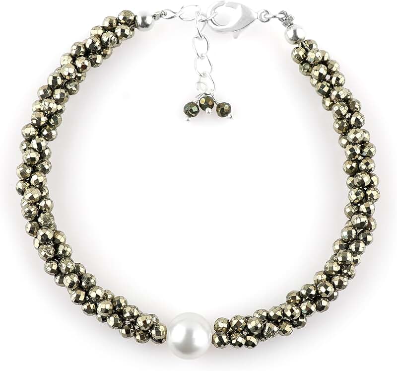Natural Gemstone Twisted Beaded Bracelet for Women
