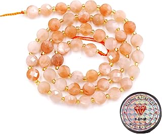 Natural Sunstone Coin Beads for Jewelry Making