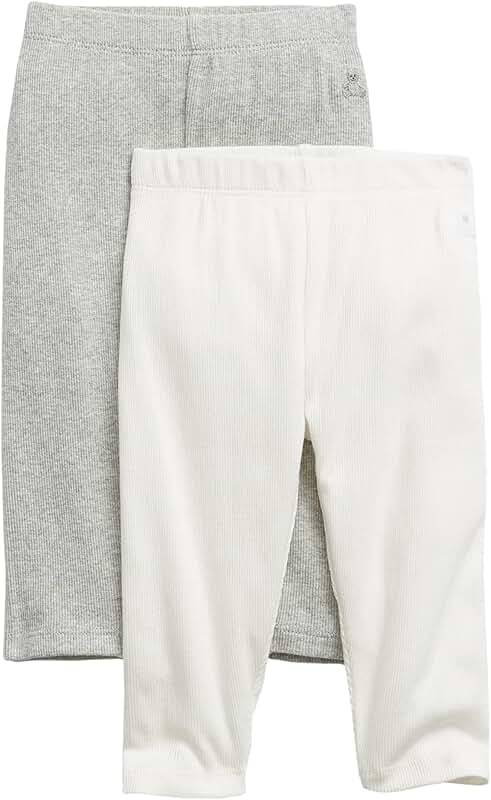 Baby Girl's Ribbed Leggings Pack
