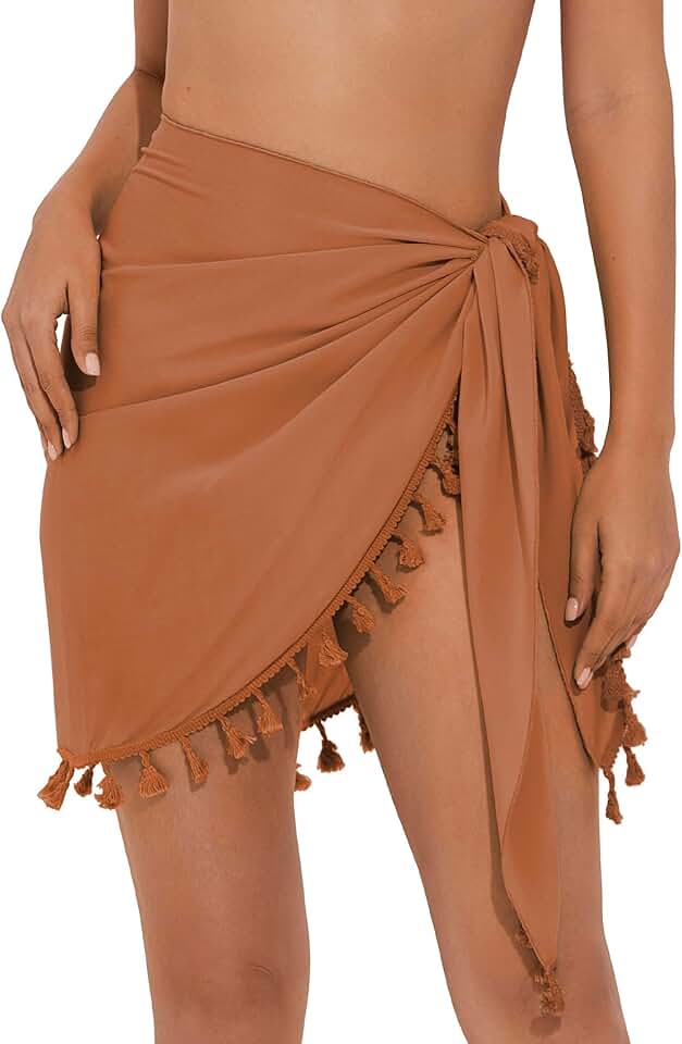 Women's Sarong Coverup with Tassels for Beach