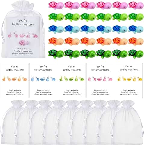 Set of 100 Animal Pun Thank You Cards with Mini Sea Turtles