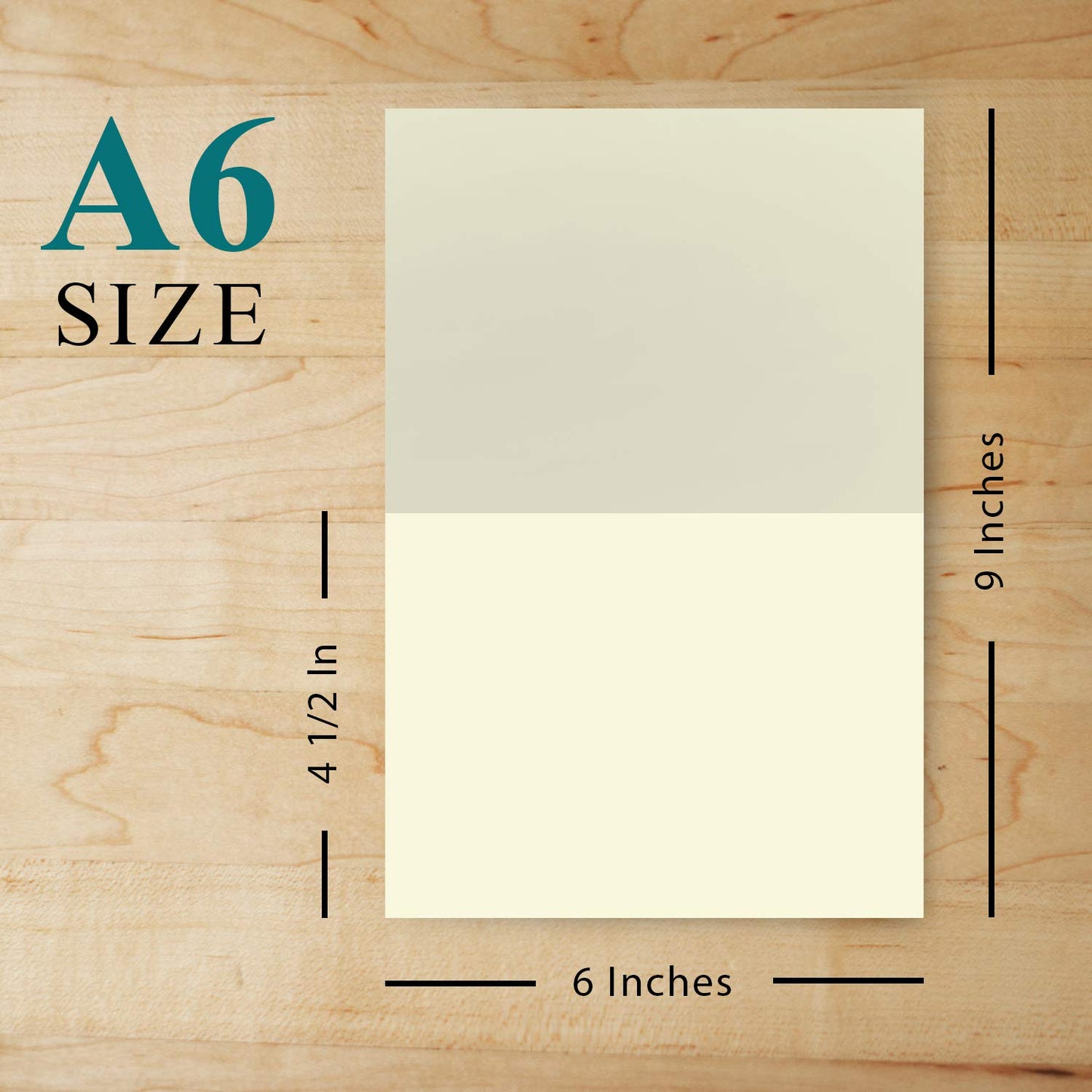 Blank Cream Folding Greeting Cards, 4.5 x 6 Inches, Pack of 50