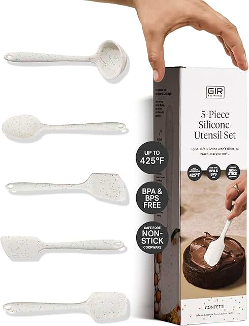 5-Piece Silicone Kitchen Utensil Set for Cooking and Baking