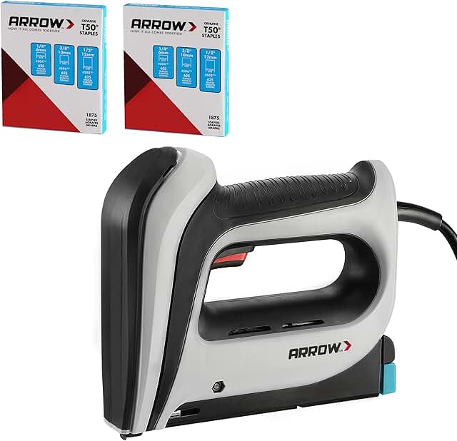 Electric Staple Gun Kit with Staples for Upholstery and DIY