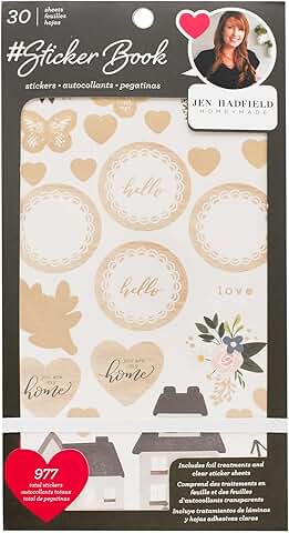 Sticker book with gold foil, 4.75" x 8"