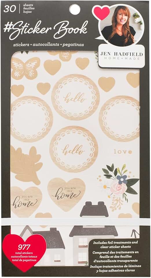 Sticker book with gold foil, 4.75" x 8"