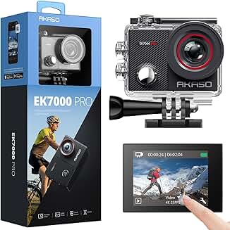 4K Action Camera with Touch Screen and Waterproof Case