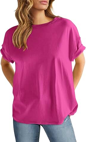 Women's Loose Fit Short Sleeve Crewneck T-Shirt