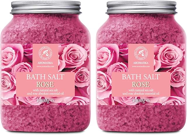 Rose Bath Salts Set for Relaxation and Wellness