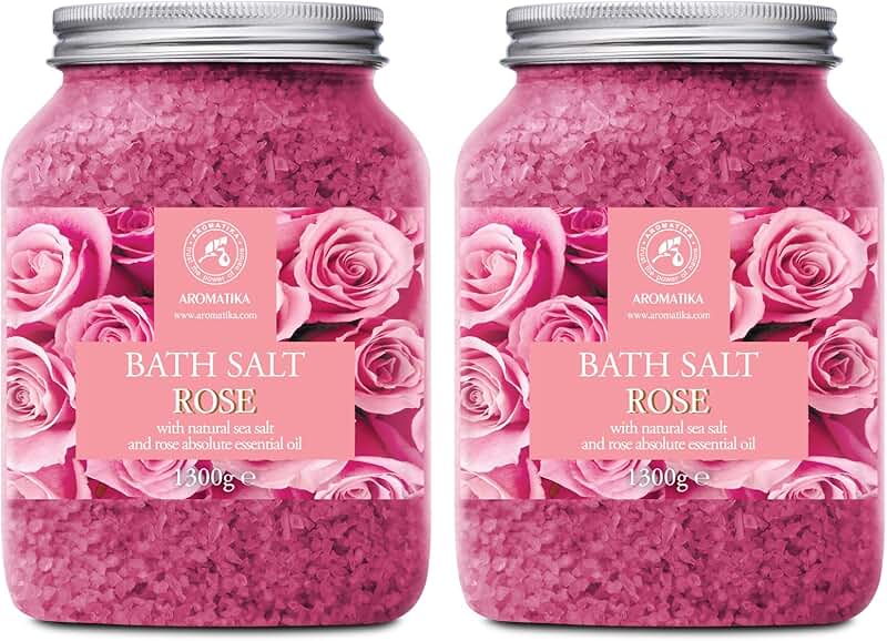 Rose Bath Salts Set for Relaxation and Wellness