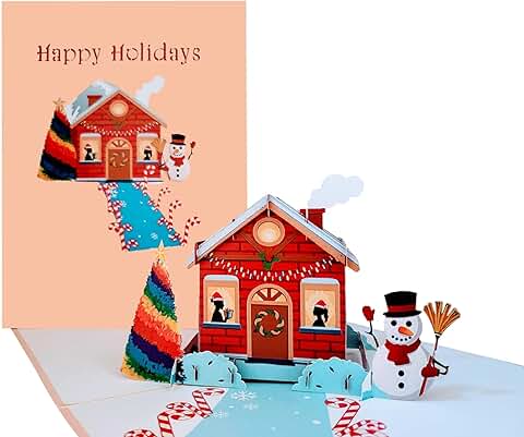 3D Snow House Holiday Greeting Card