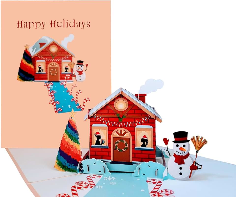3D Snow House Holiday Greeting Card