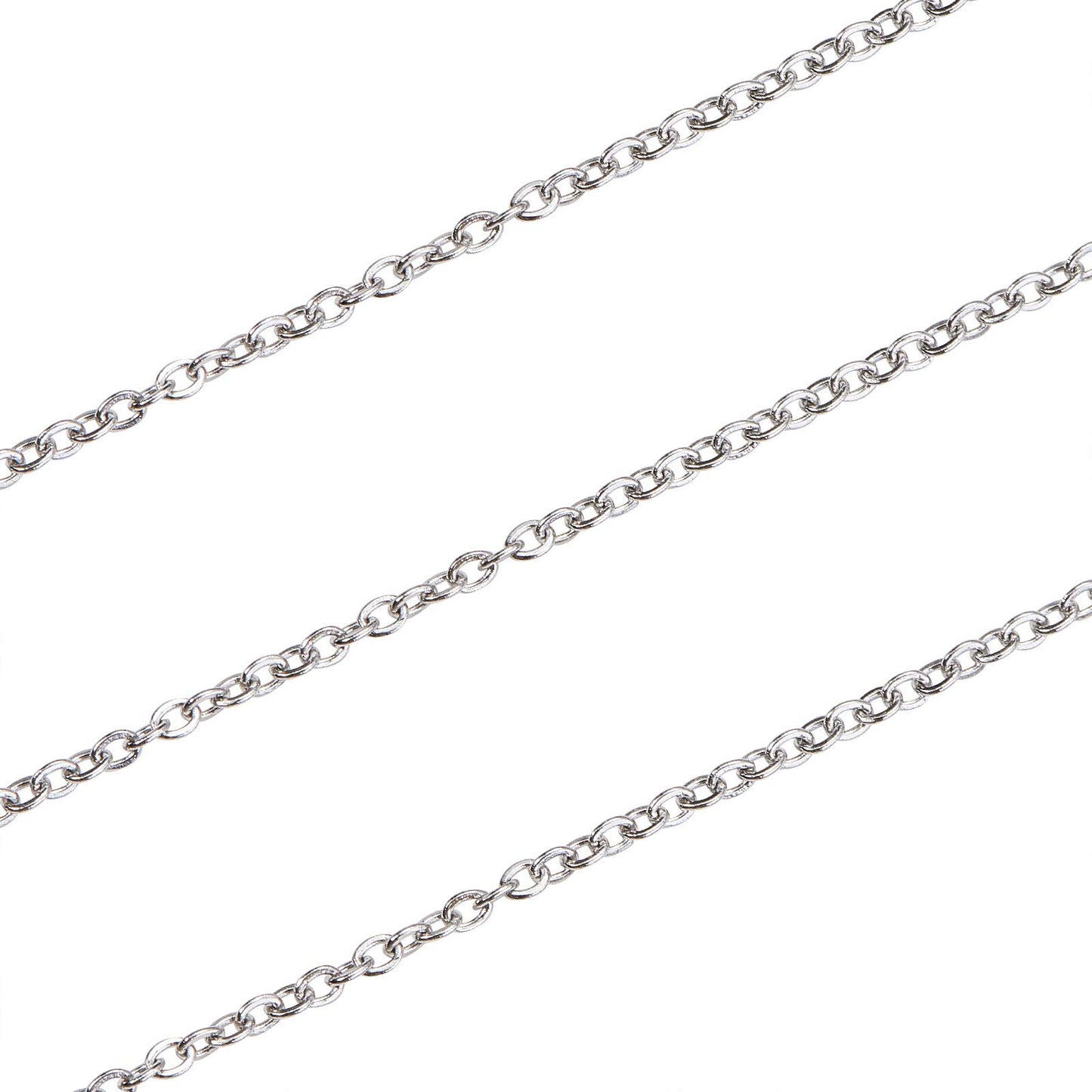 Stainless Steel Flat Cross Beading Cable Chain for Jewelry Making