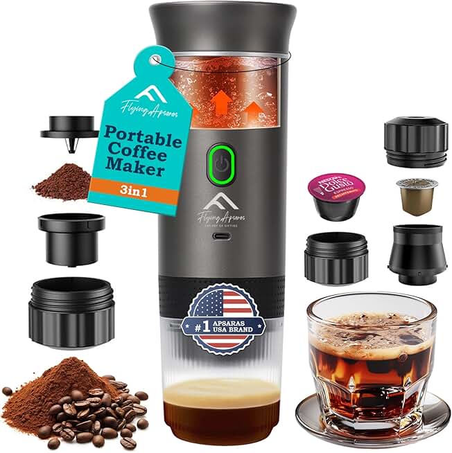 Portable 20 Bar Espresso Maker for Travel and Camping