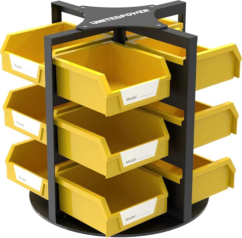 Rotating Storage Bins for Tools and Small Parts