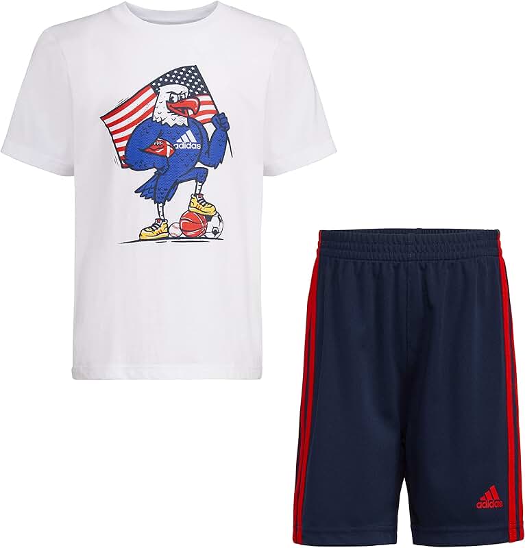 Boys' Cotton Graphic T-Shirt and Shorts Set