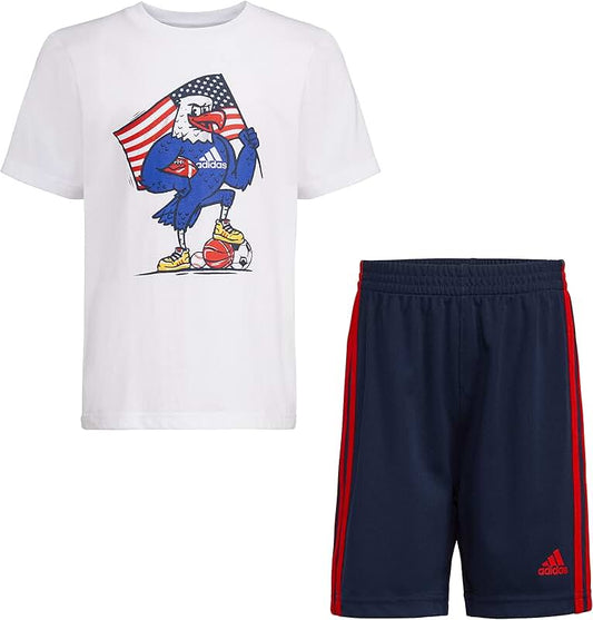 Boys' Cotton Graphic T-Shirt and Shorts Set