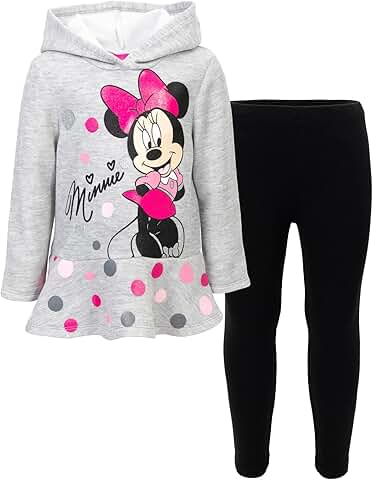 Infant to Big Kid Minnie Mouse Fleece Hoodie and Leggings Set