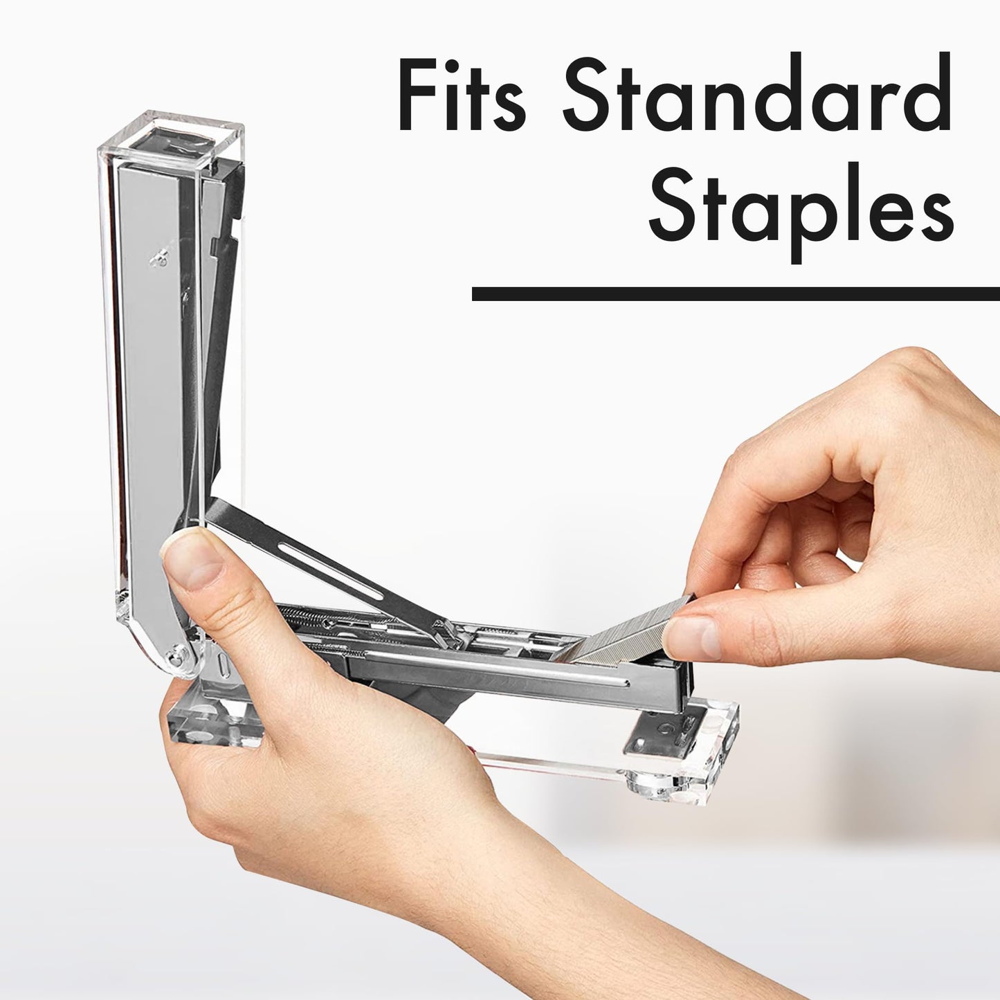 Acrylic Silver Desk Stapler for Office Use